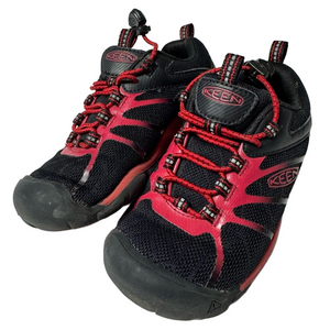 Keen Black Red Sneakers Rugged Toe Cap All Terrain No Tying Hybrid Size 11